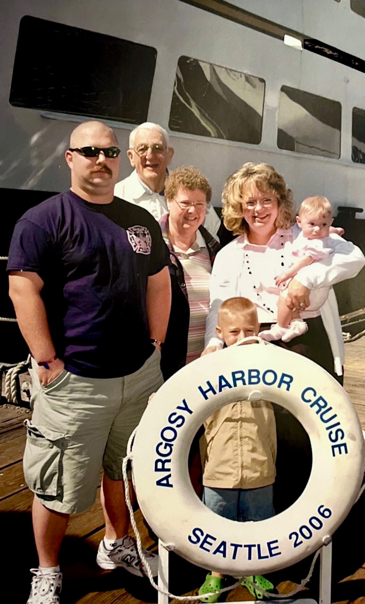 Mike, Fred, Bev, Barb, Connor and Corrin on Harbor Cruise