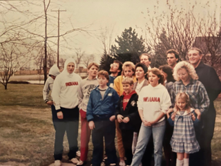 Family photo in the yard