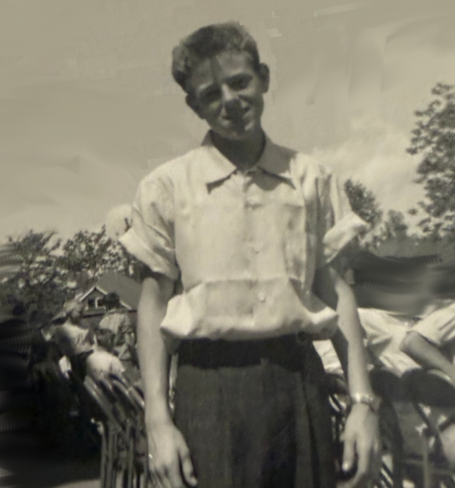 Charles E. Woodford, standing