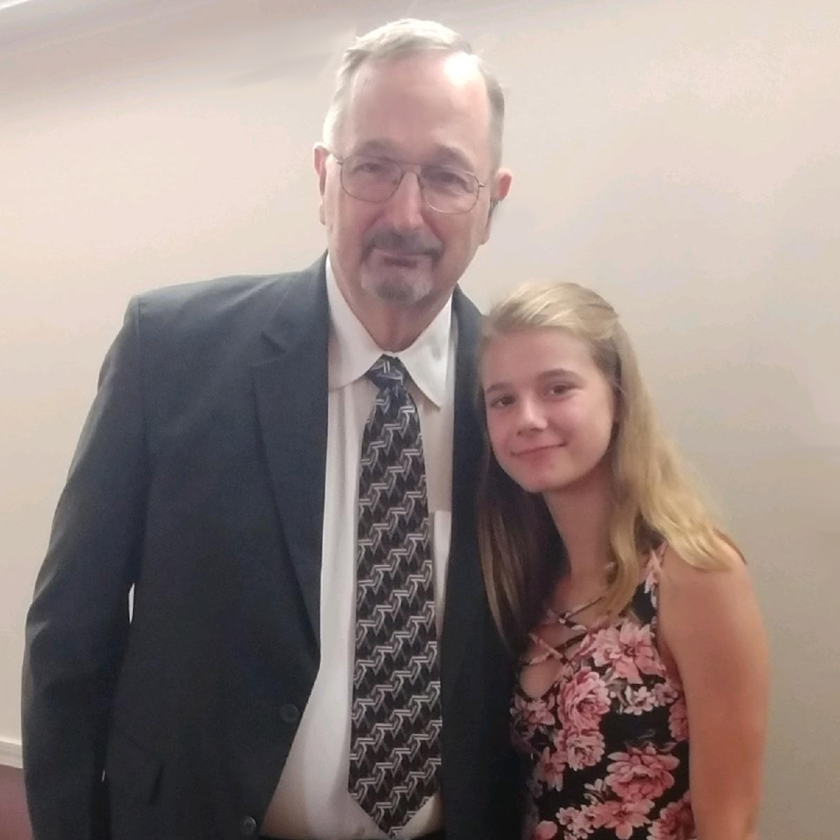 Jim and Mica at the Funeral