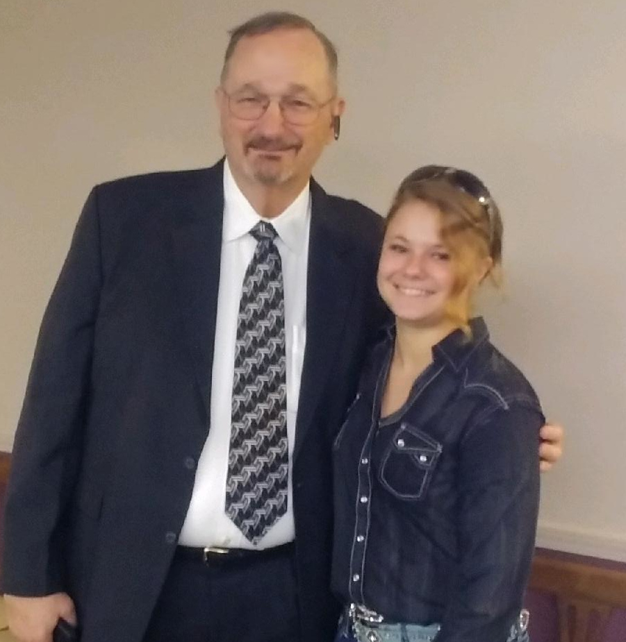 Jim and Hannah Woodford at the Funeral