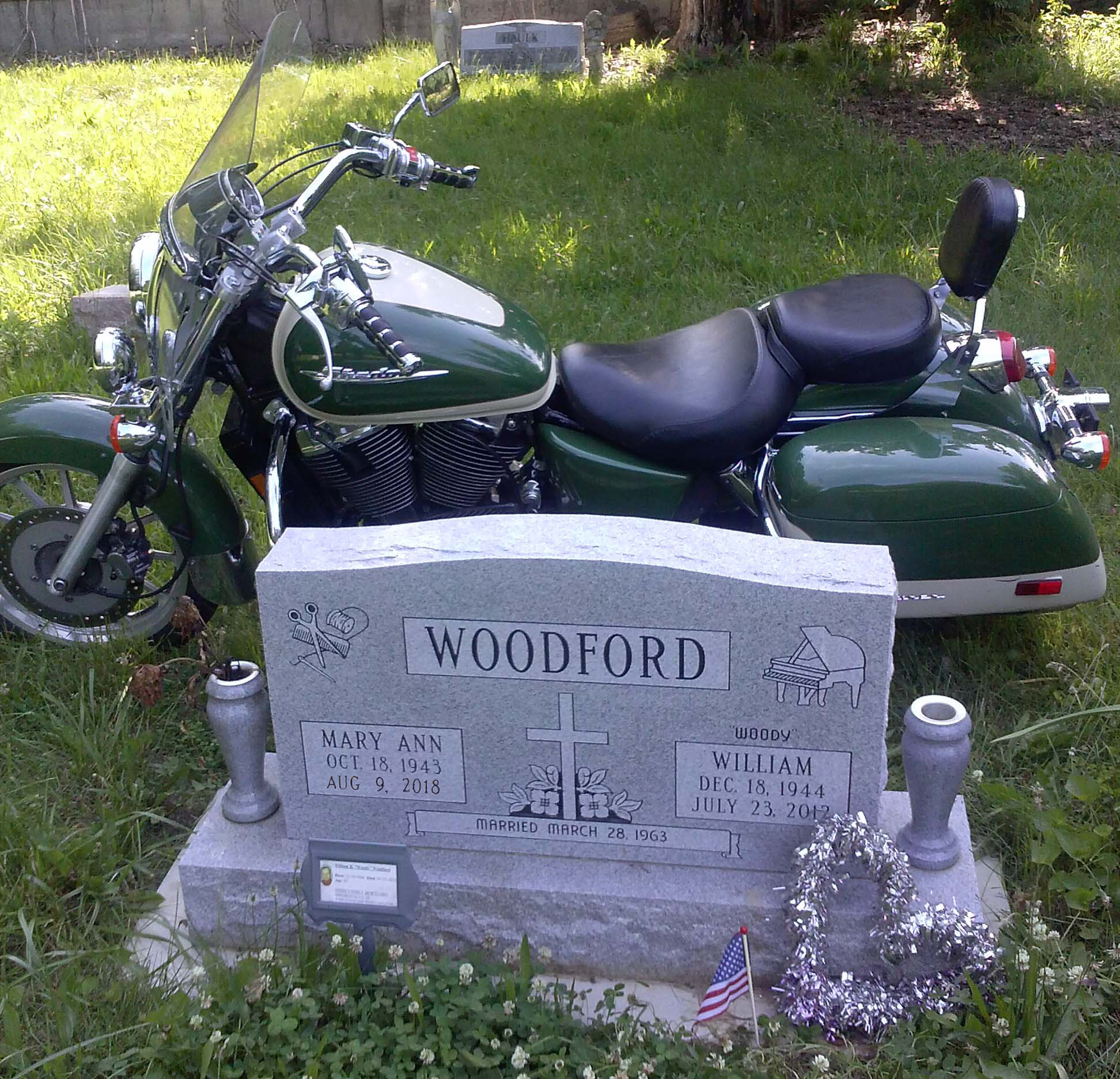 Grave Marker for Mary Ann and William Woodford