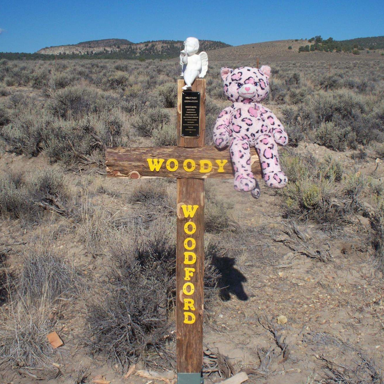 Cross in Nevada Desert west of Eureka.