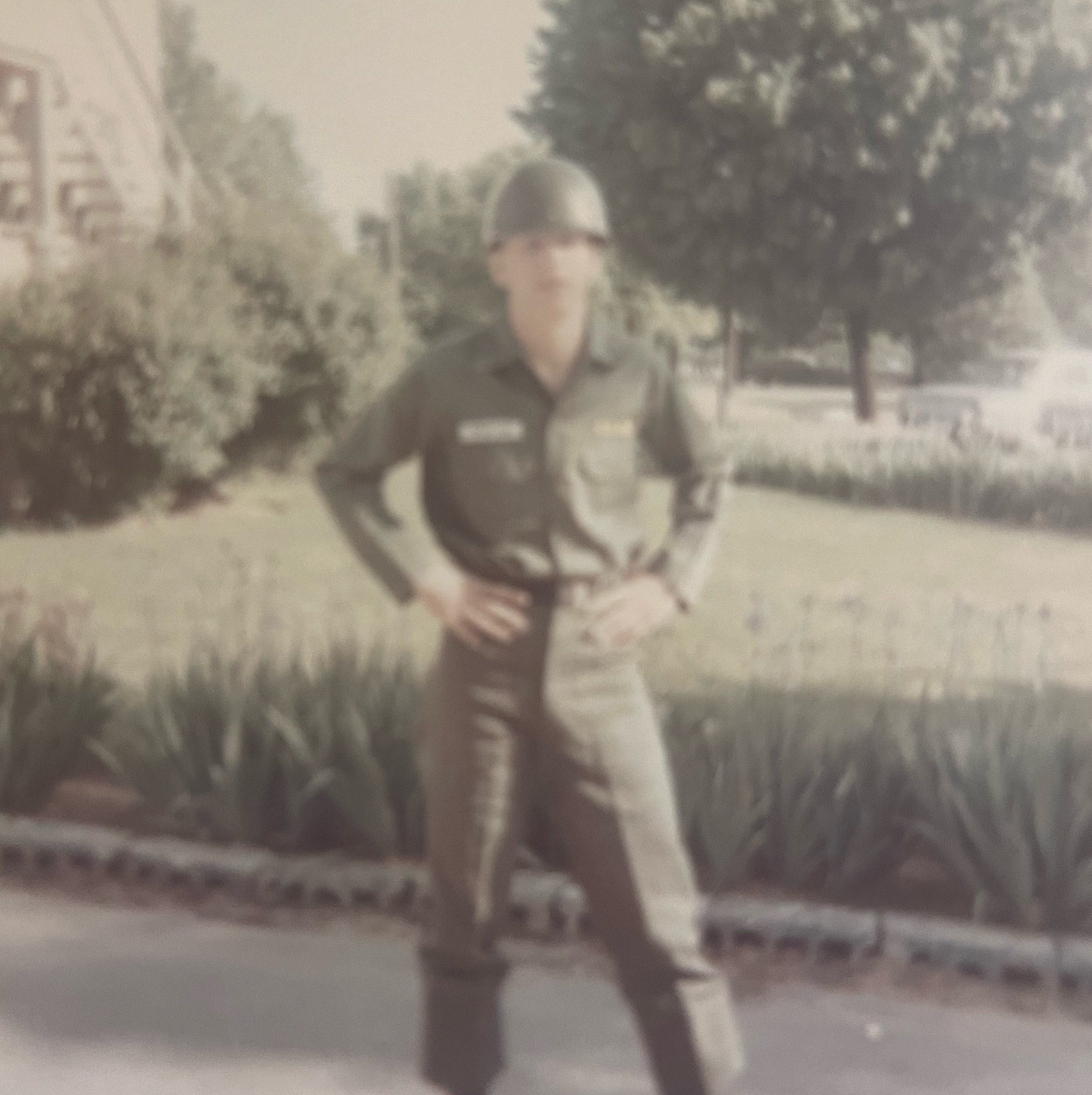 Johnny in uniform at Ft Knox Kentucky